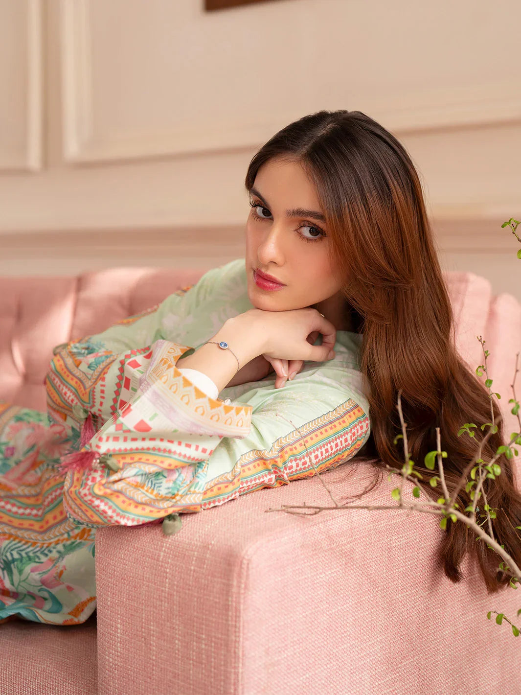 MAHNUR Digital Printed Co-Ords Set (Shirt & Trouser)