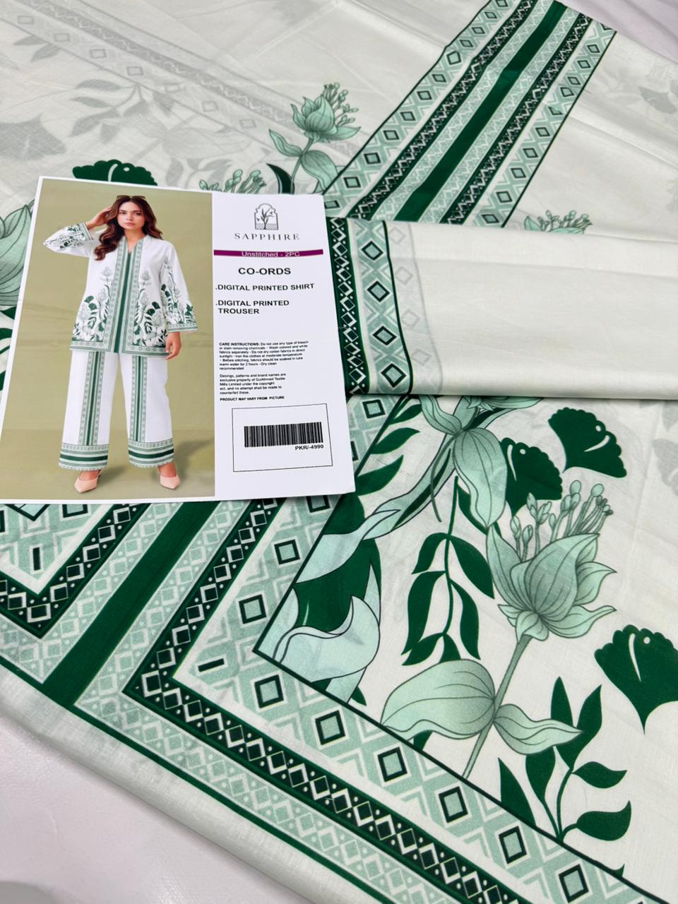Sapphire Digital Printed Co-Ords Set (Shirt & Trouser)