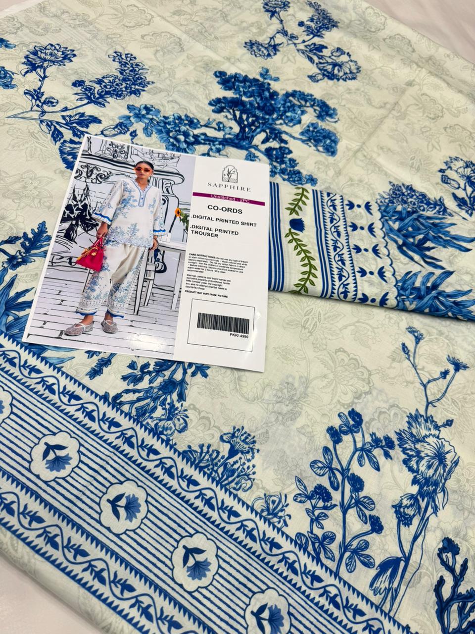 Sapphire Digital Printed Co-Ords Set (Shirt & Trouser)