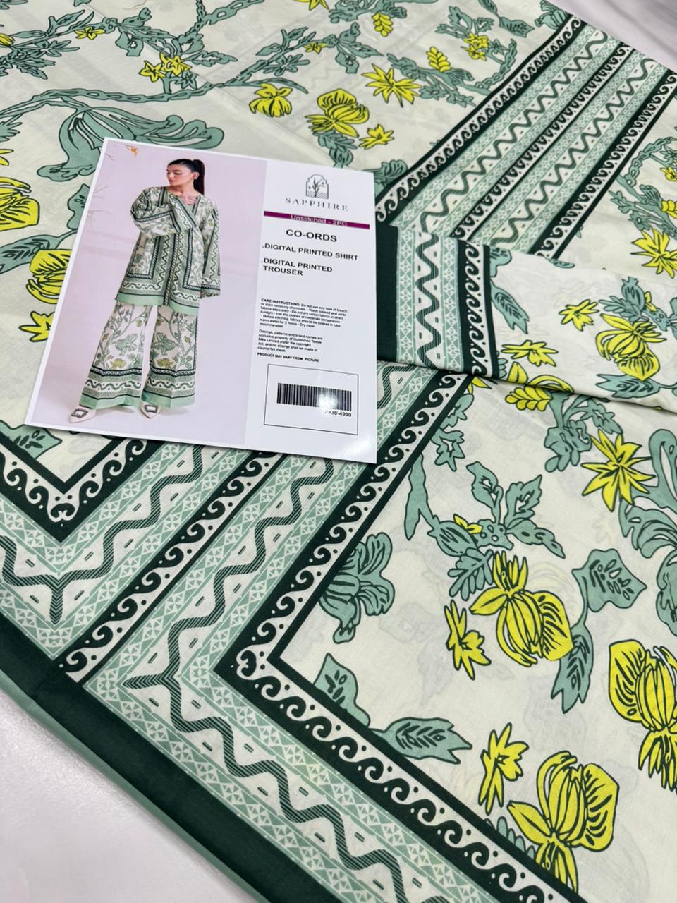 Sapphire Digital Printed Co-Ords Set (Shirt & Trouser)