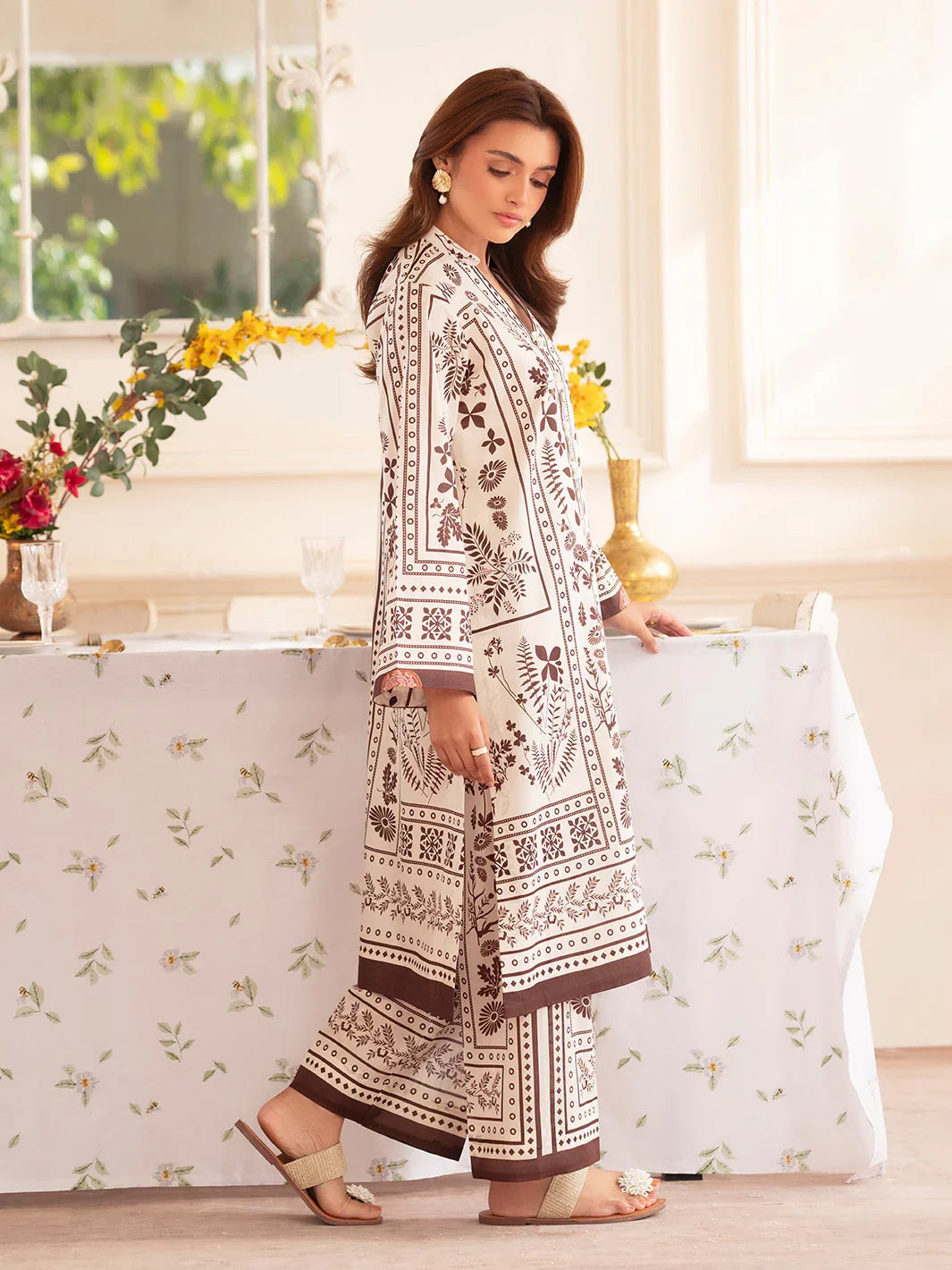 MAHNUR Digital Printed Co-Ords Set (Shirt & Trouser)