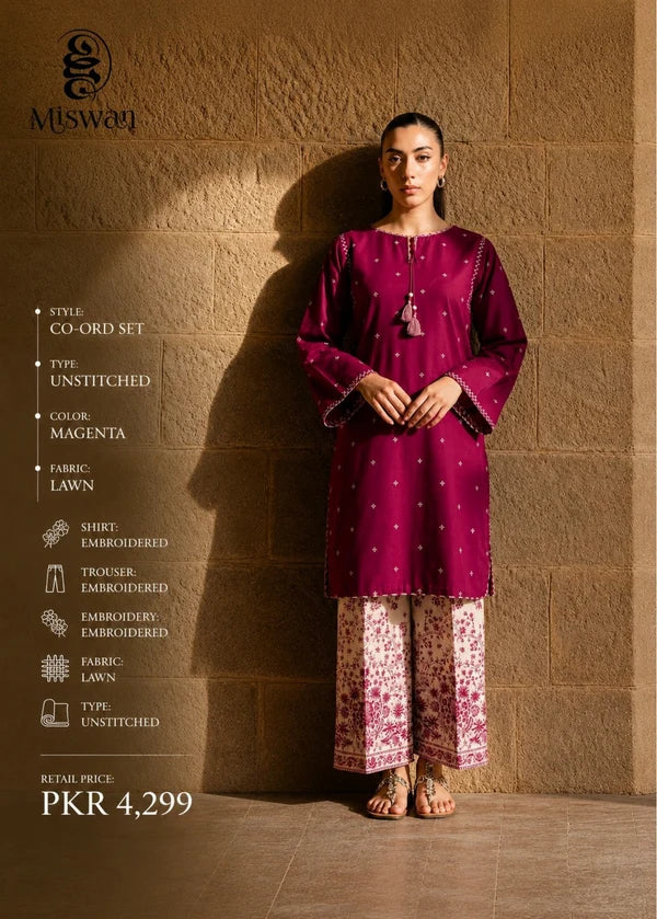Miswan Embroidered Co-Ord Set