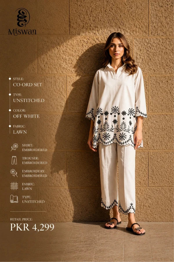 Miswan Embroidered Co-Ord Set