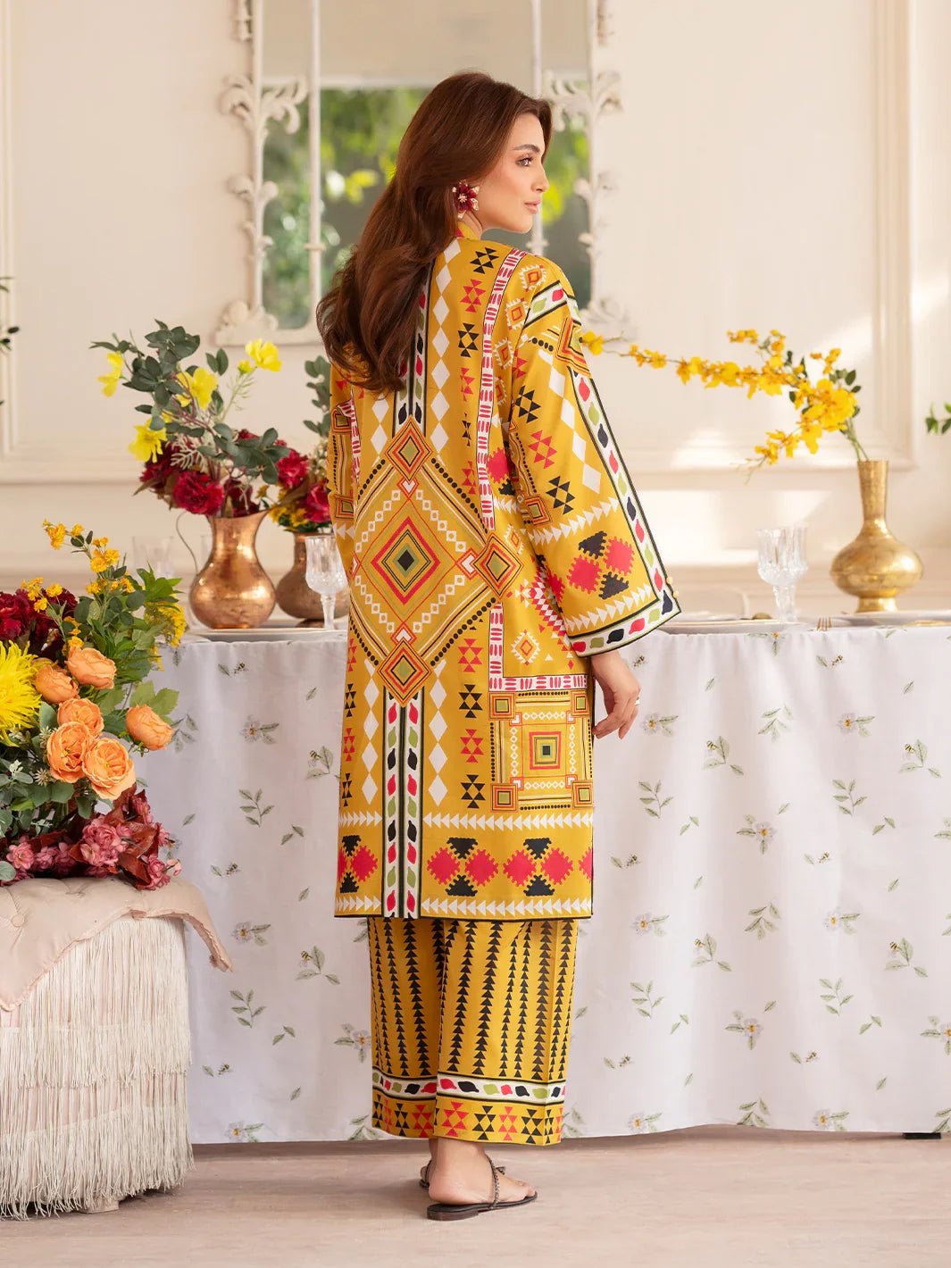 MAHNUR Digital Printed Co-Ords Set (Shirt & Trouser)