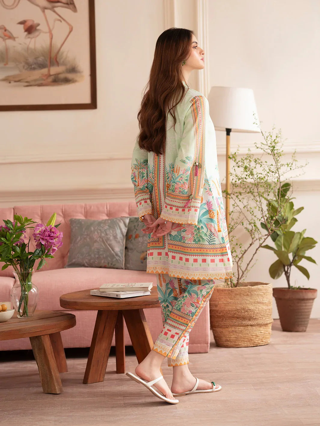 MAHNUR Digital Printed Co-Ords Set (Shirt & Trouser)