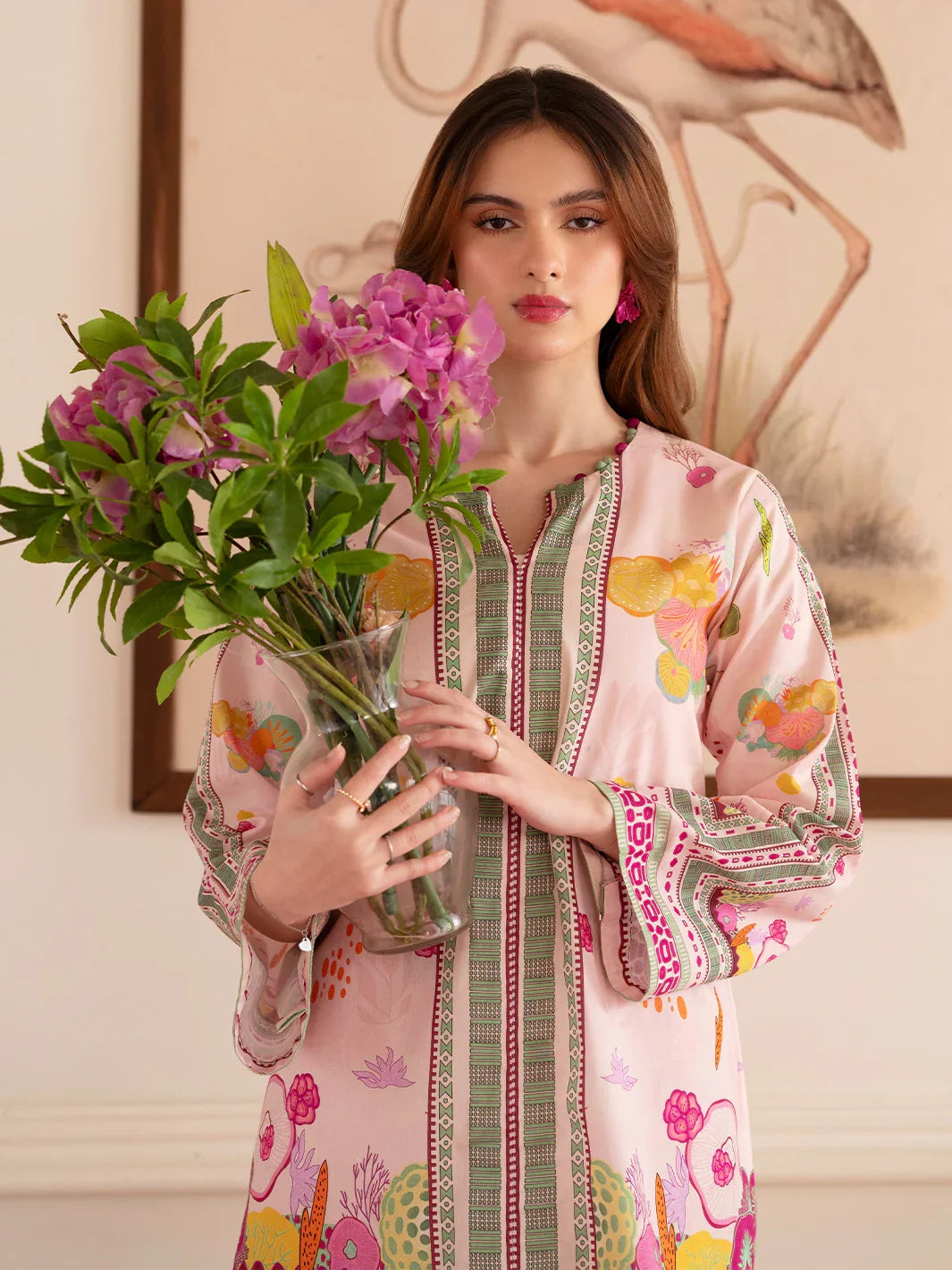 MAHNUR Digital Printed Co-Ords Set (Shirt & Trouser)