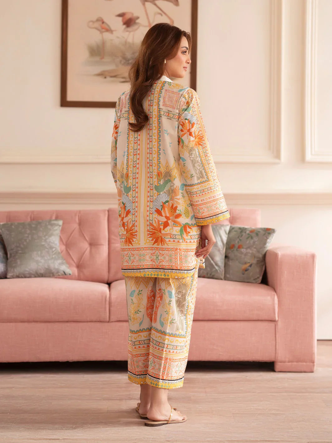 MAHNUR Digital Printed Co-Ords Set (Shirt & Trouser)