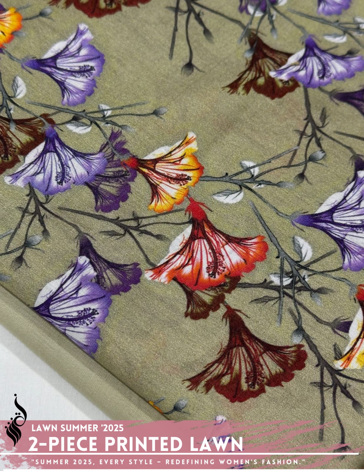 2 Piece Printed Lawn