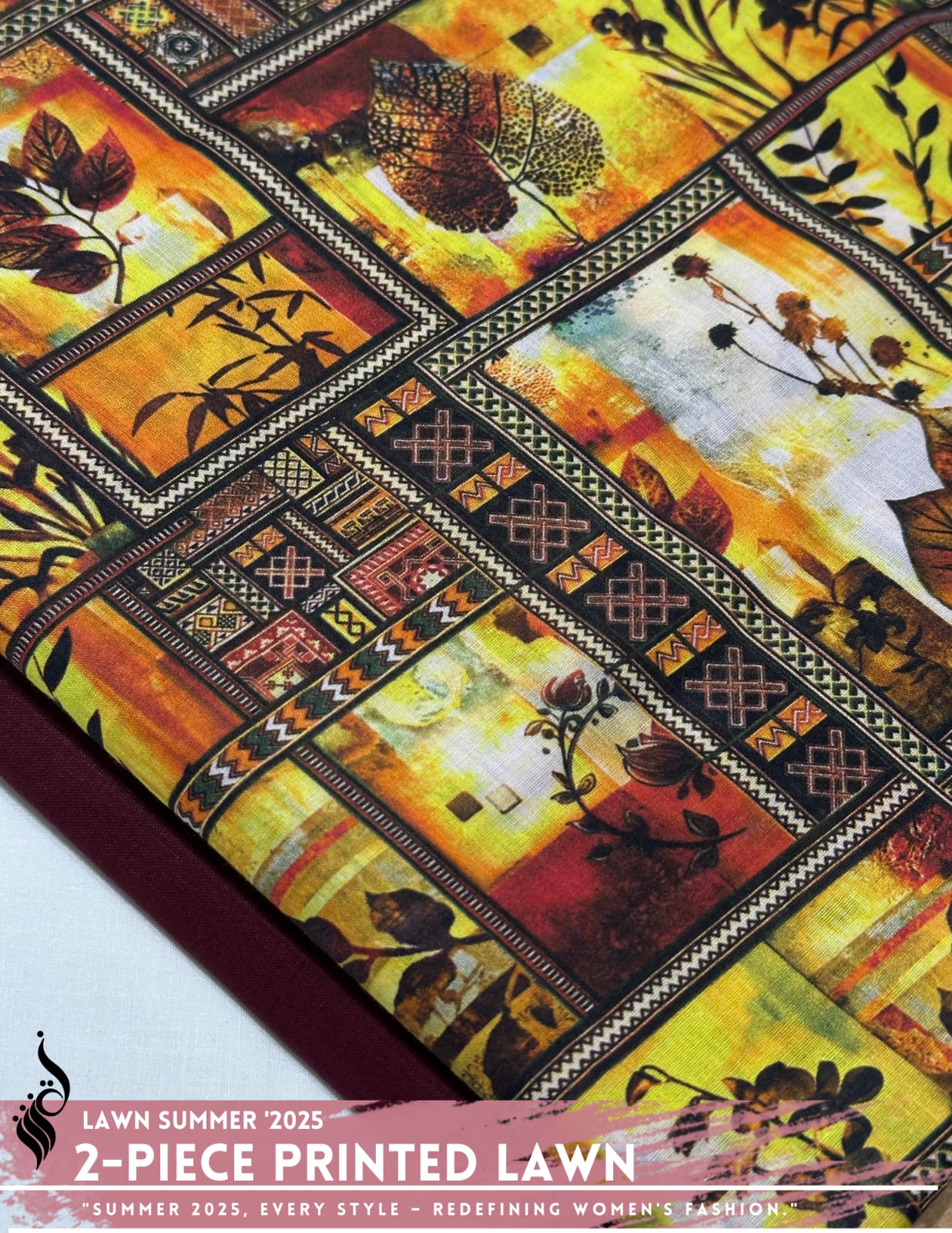 2 Piece Printed Lawn