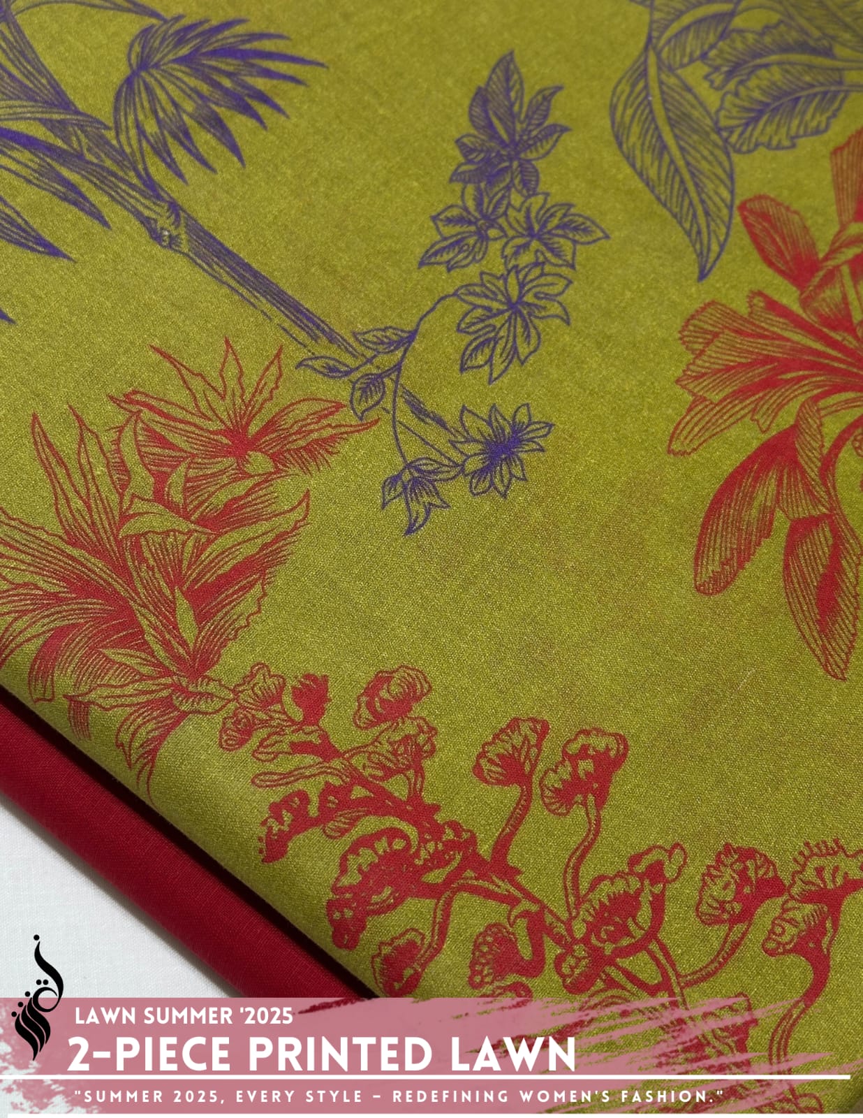 2 Piece Printed Lawn