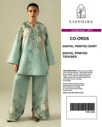 Sapphire Digital Printed Co-Ords Set (Shirt & Trouser)