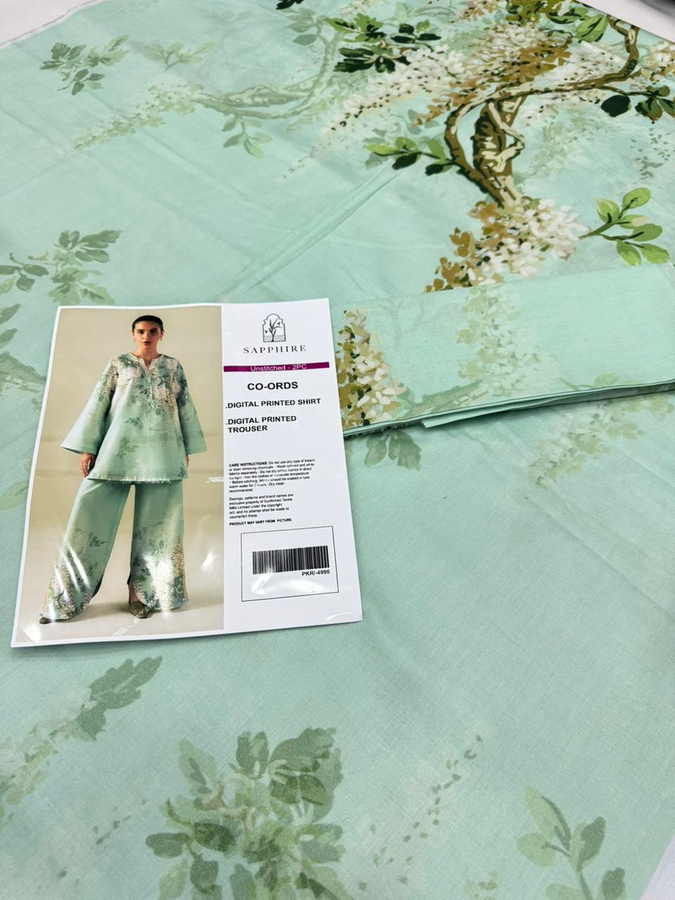 Sapphire Digital Printed Co-Ords Set (Shirt & Trouser)