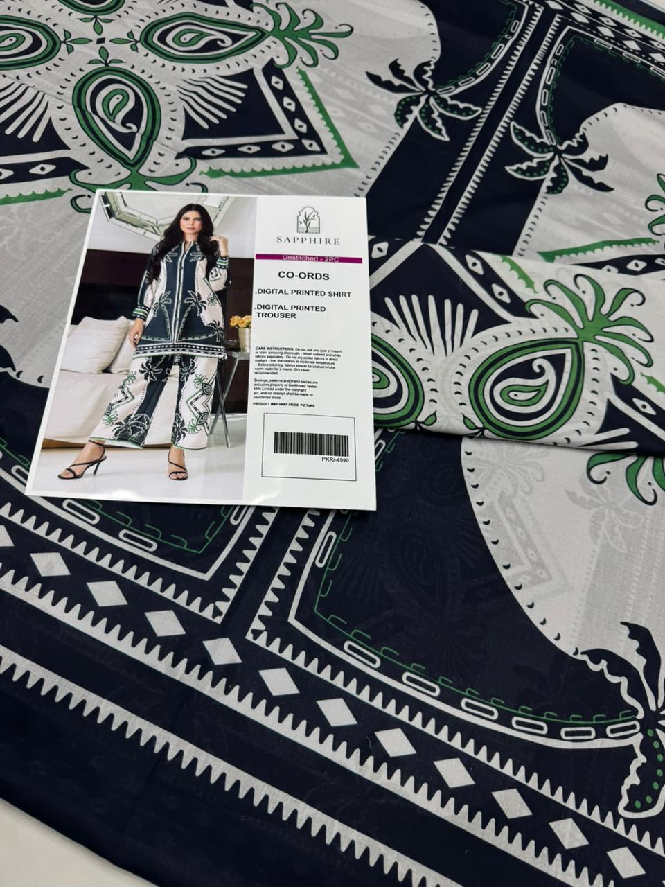 Sapphire Digital Printed Co-Ords Set (Shirt & Trouser)