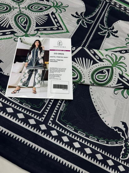 Sapphire Digital Printed Co-Ords Set (Shirt & Trouser)