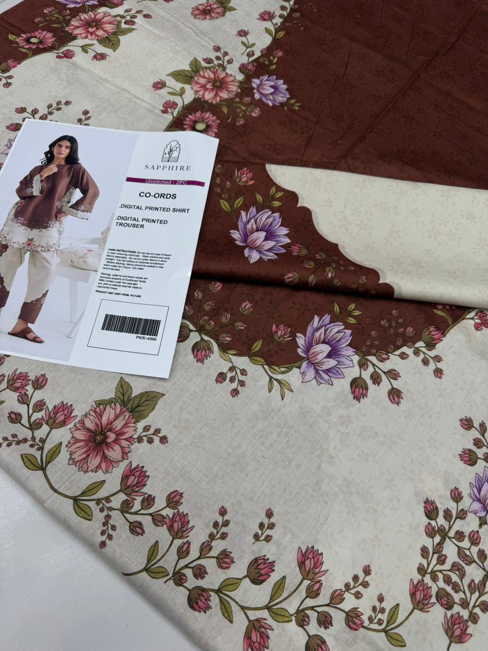 Sapphire Digital Printed Co-Ords Set (Shirt & Trouser)