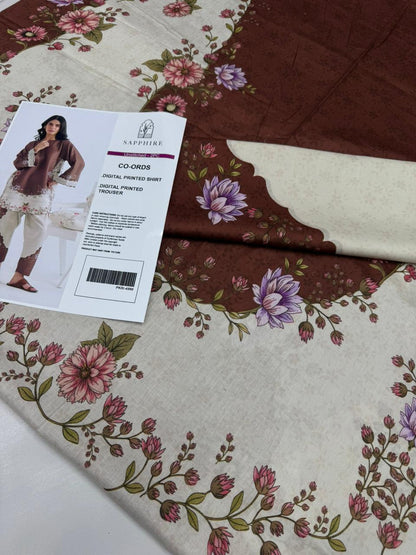 Sapphire Digital Printed Co-Ords Set (Shirt & Trouser)