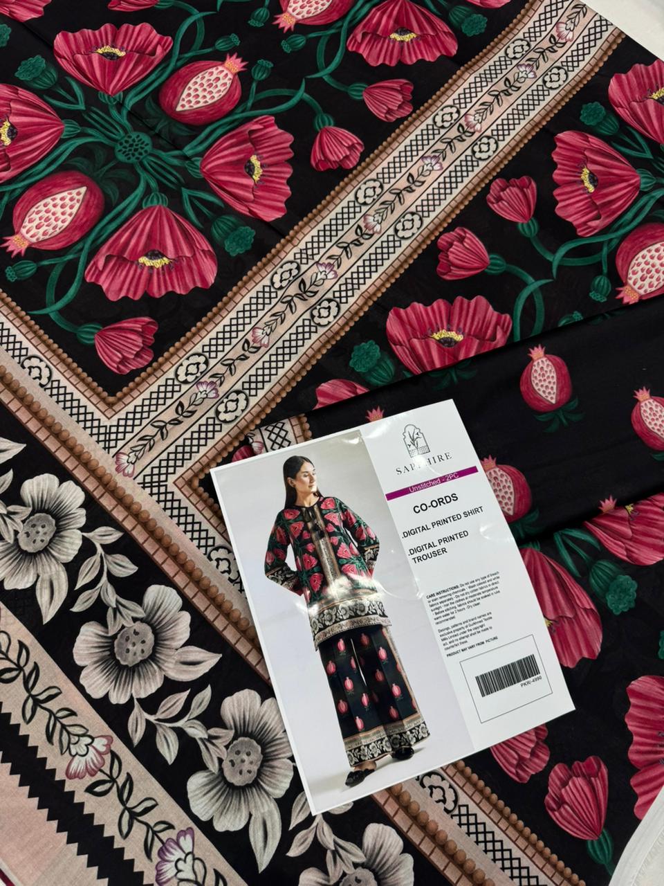 Sapphire Digital Printed Co-Ords Set (Shirt & Trouser)