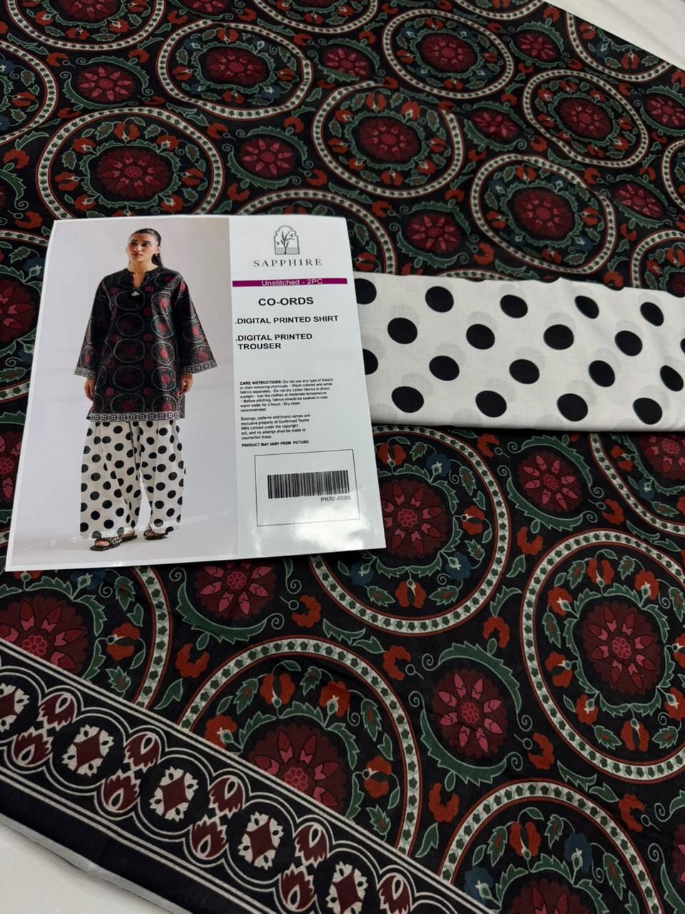 Sapphire Digital Printed Co-Ords Set (Shirt & Trouser)