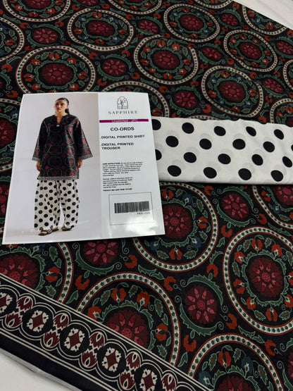 Sapphire Digital Printed Co-Ords Set (Shirt & Trouser)