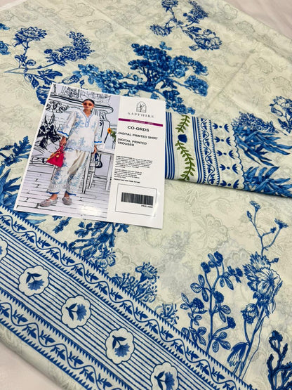 Sapphire Digital Printed Co-Ords Set (Shirt & Trouser)