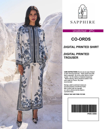Sapphire Digital Printed Co-Ords Set (Shirt & Trouser)