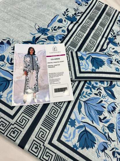 Sapphire Digital Printed Co-Ords Set (Shirt & Trouser)
