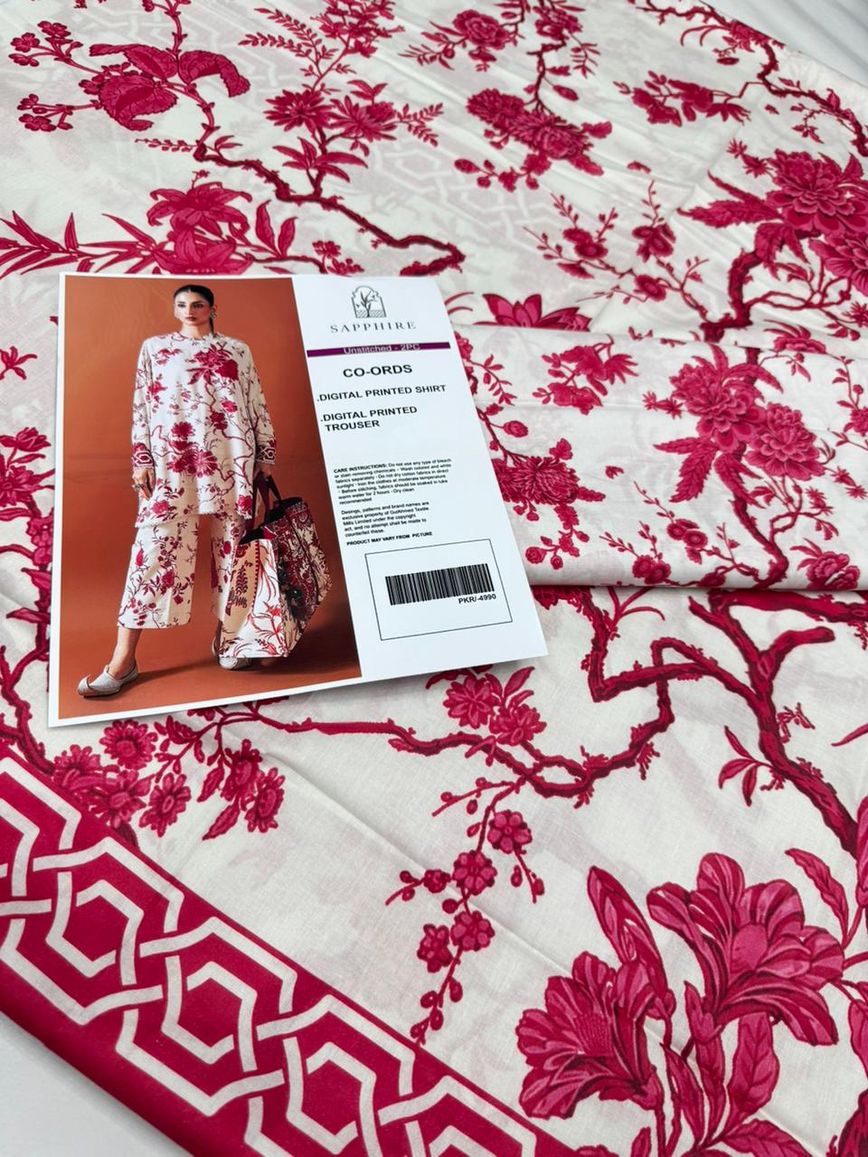 Sapphire Digital Printed Co-Ords Set (Shirt & Trouser)