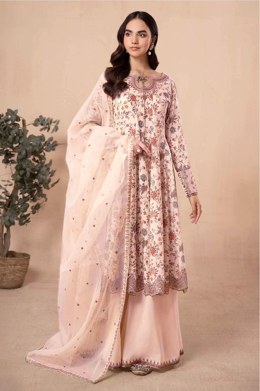 3PC LAWN WITH EMBROIDED CHIFFON DUPATTA