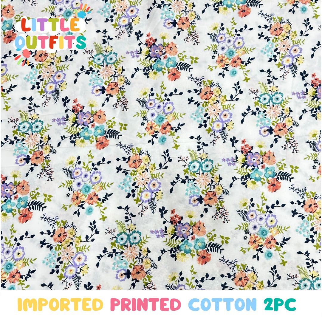 Imported Cotton 2PC Unstitched for Girls