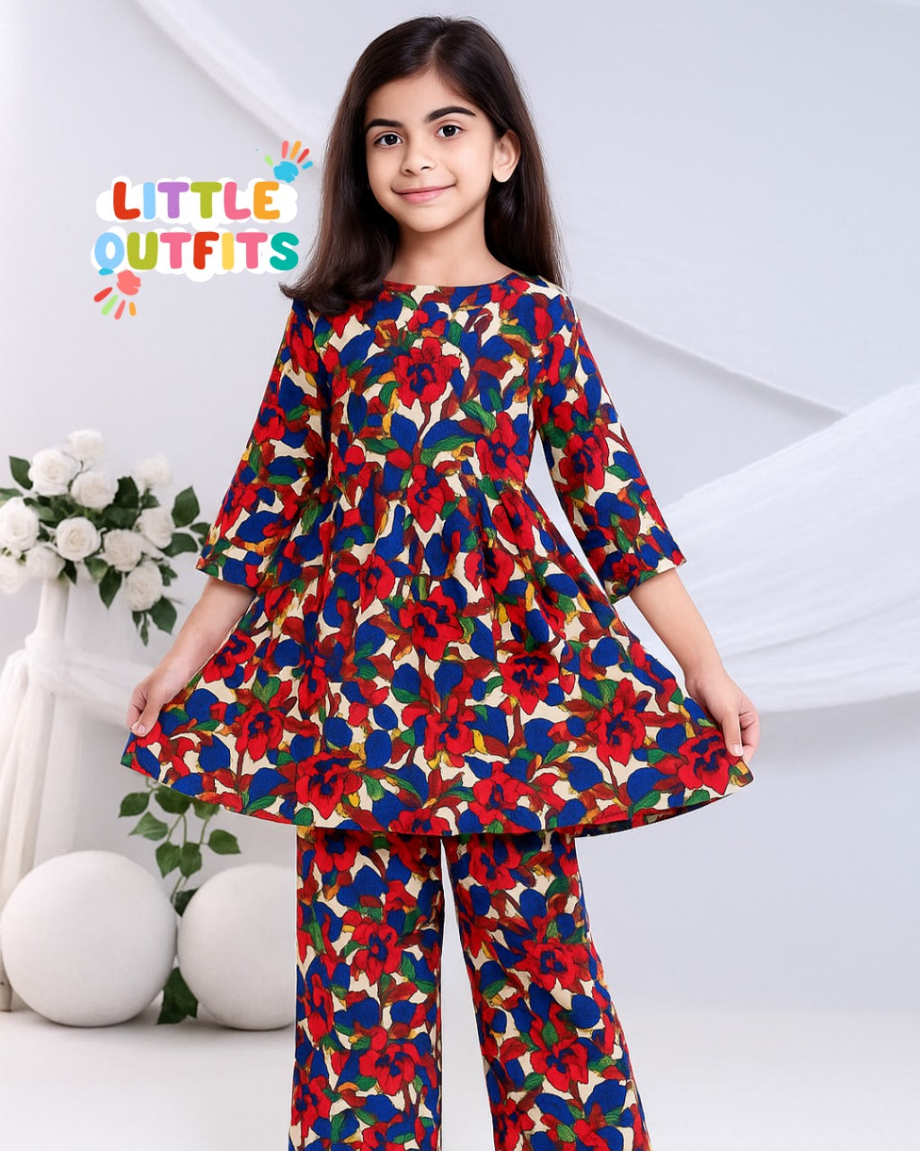 Imported Cotton 2PC Unstitched for Girls