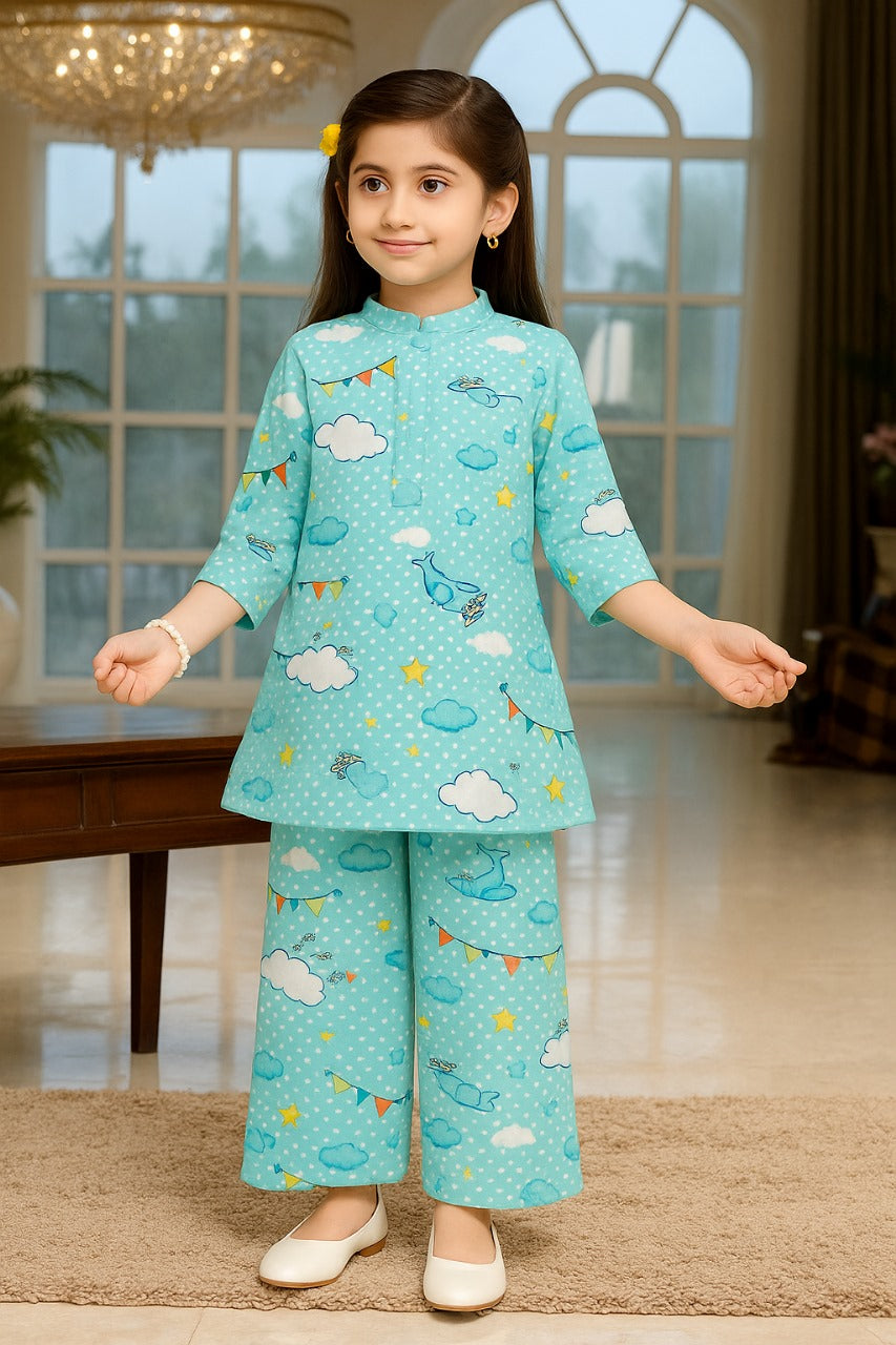 Imported Cotton 2PC Unstitched for Girls