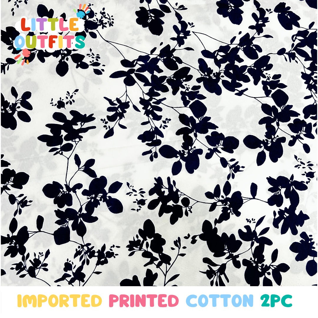 Imported Cotton 2PC Unstitched for Girls