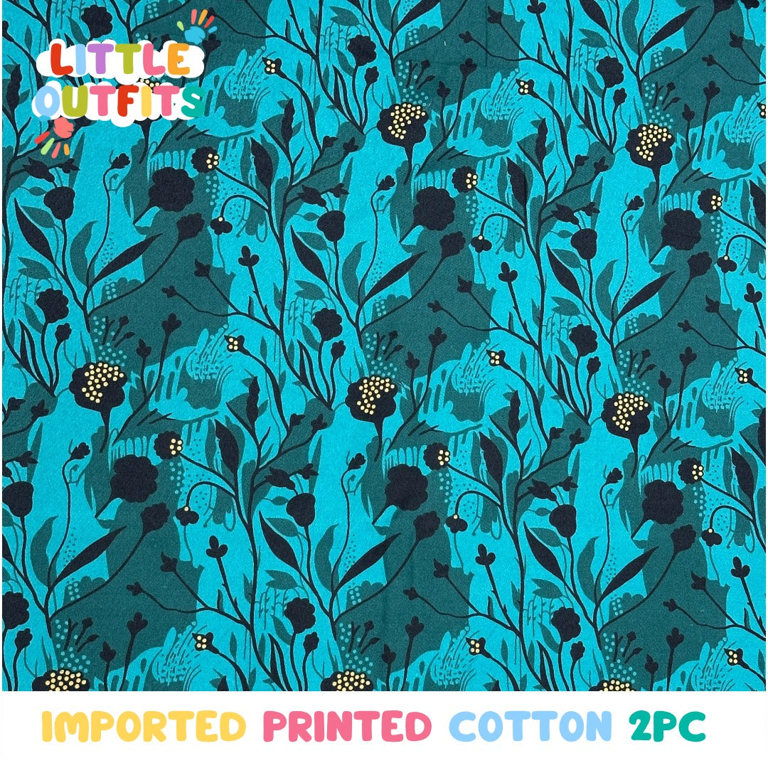 Imported Cotton 2PC Unstitched for Girls