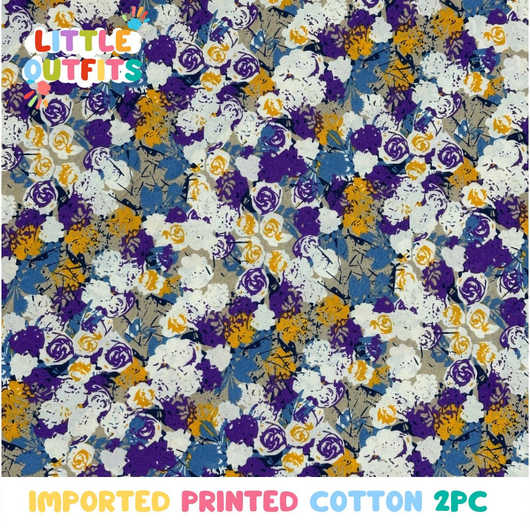 Imported Cotton 2PC Unstitched for Girls