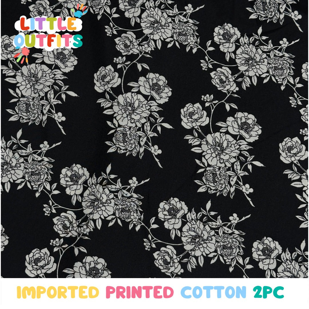 Imported Cotton 2PC Unstitched for Girls