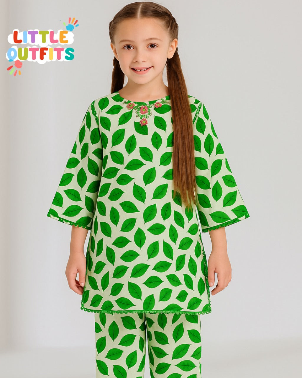 Imported Cotton 2PC Unstitched for Girls